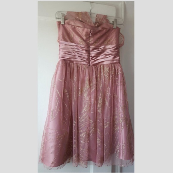 Junior's rose gold halter dress - Picture 2 of 4